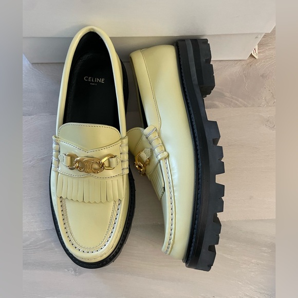 Celine Shoes - CELINE Margaret Loafer in Light Yellow 37/7 BNIB NEW